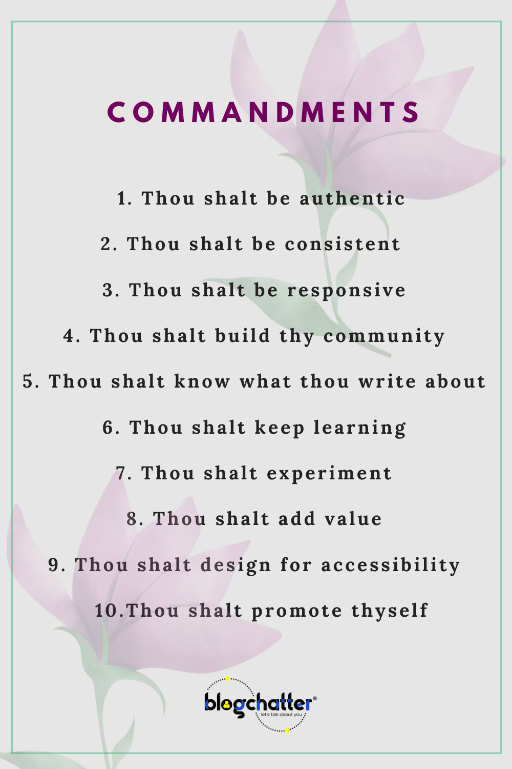 Blogging Commandments