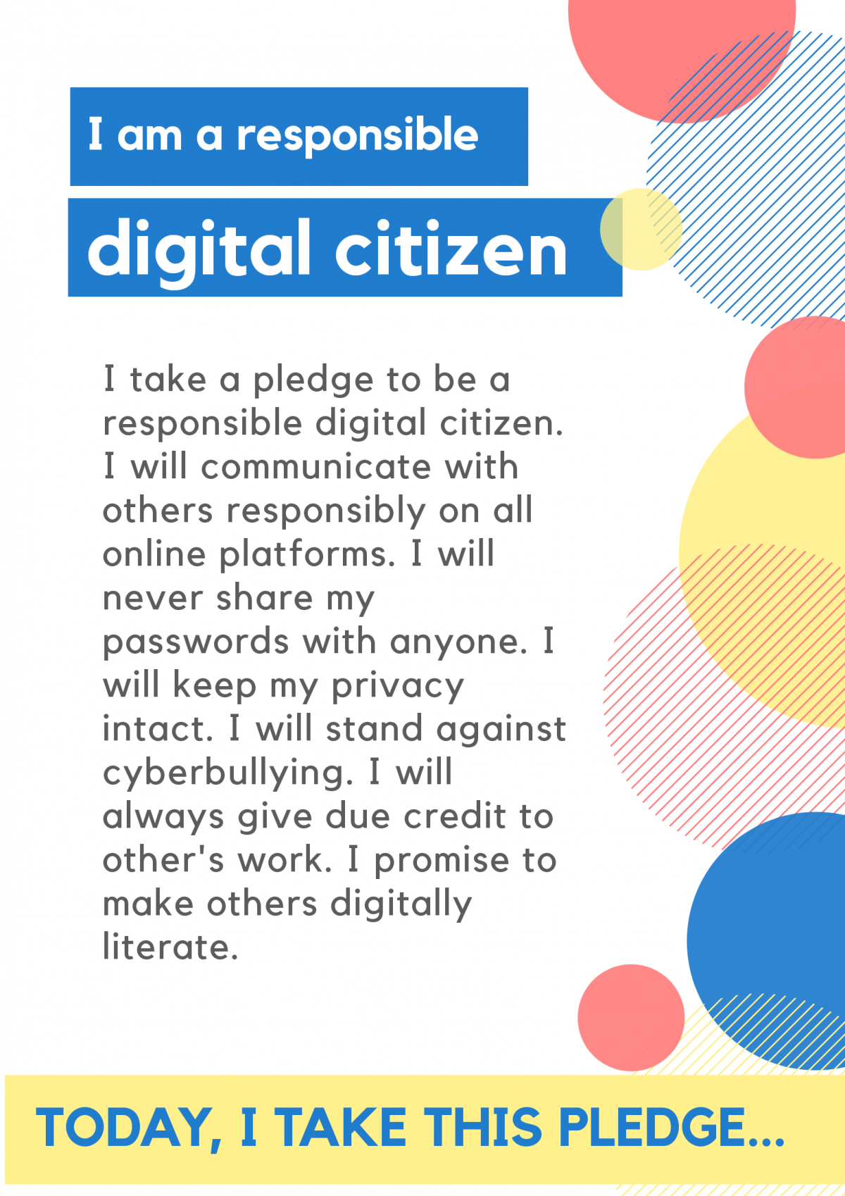 Pledge for digital citizenship