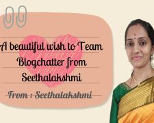 A beautiful wish to Team Blogchatter from Seethalakshmi