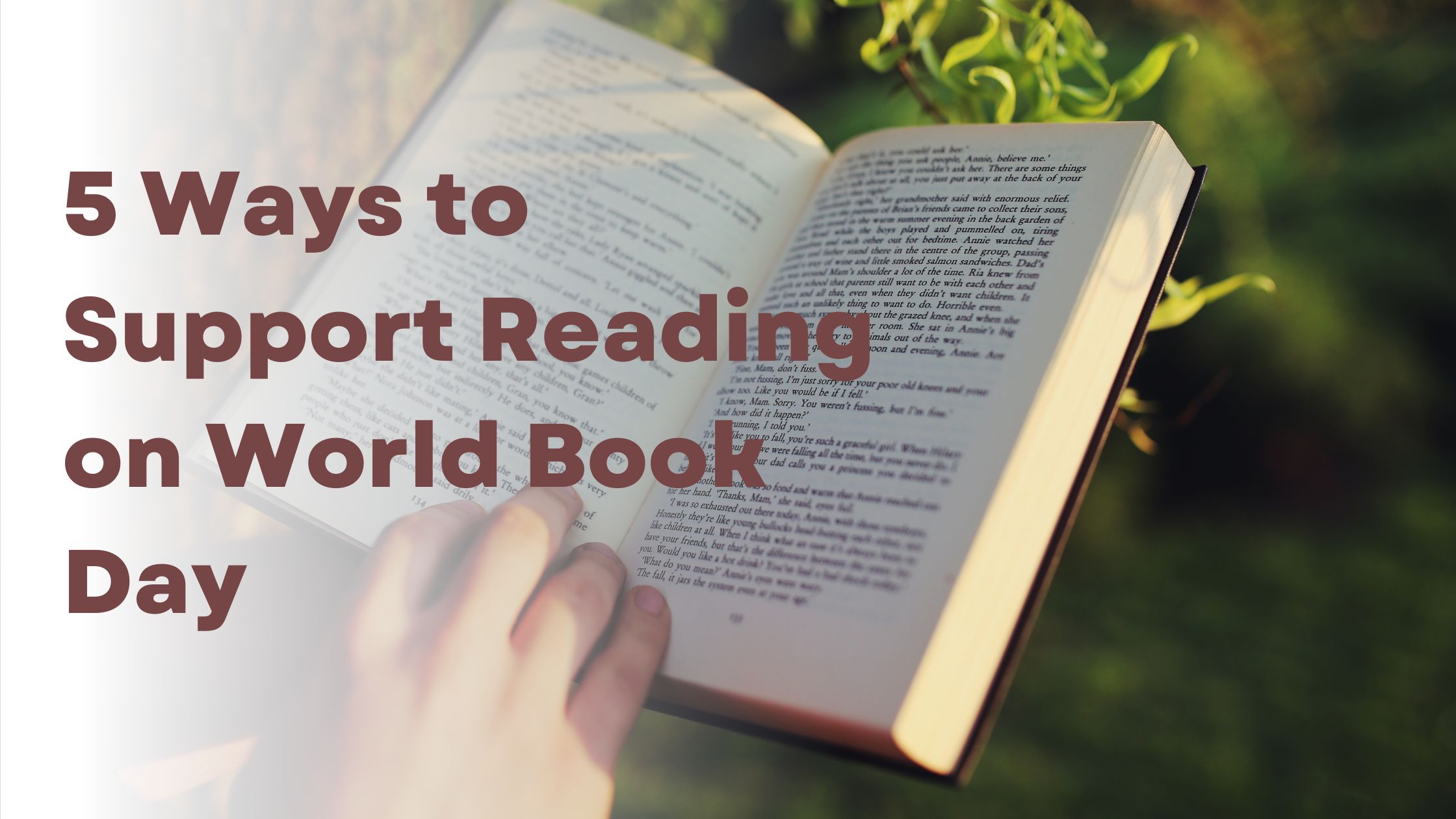 5 Ways to Support Reading on World Book Day