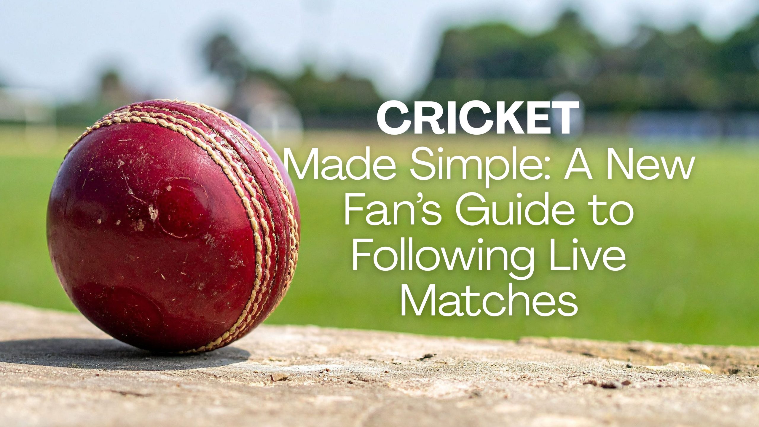 Cricket Made Simple: A New Fan’s Guide to Following Live Matches