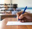 Common Bank Exam Descriptive Writing Errors and Simple Ways to Correct Them