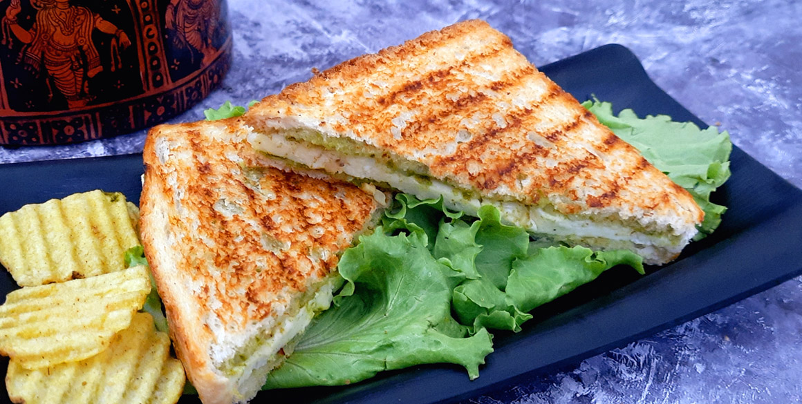 Grilled Paneer Sandwich Recipe